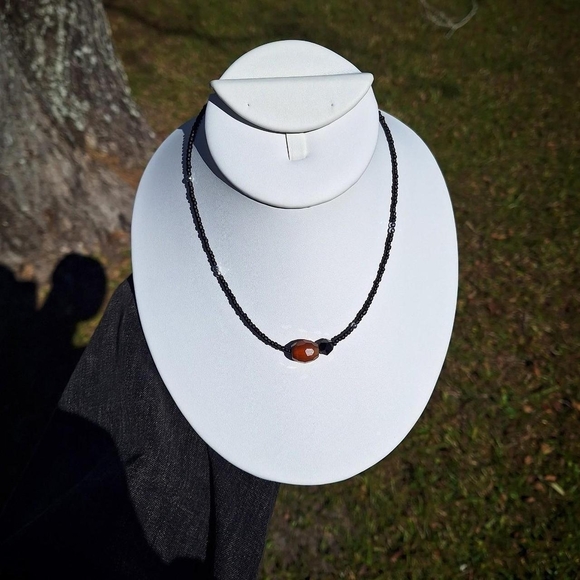 Carnelian, Tourmaline Necklace ~ Handcrafted Jewelry - Picture 3 of 9